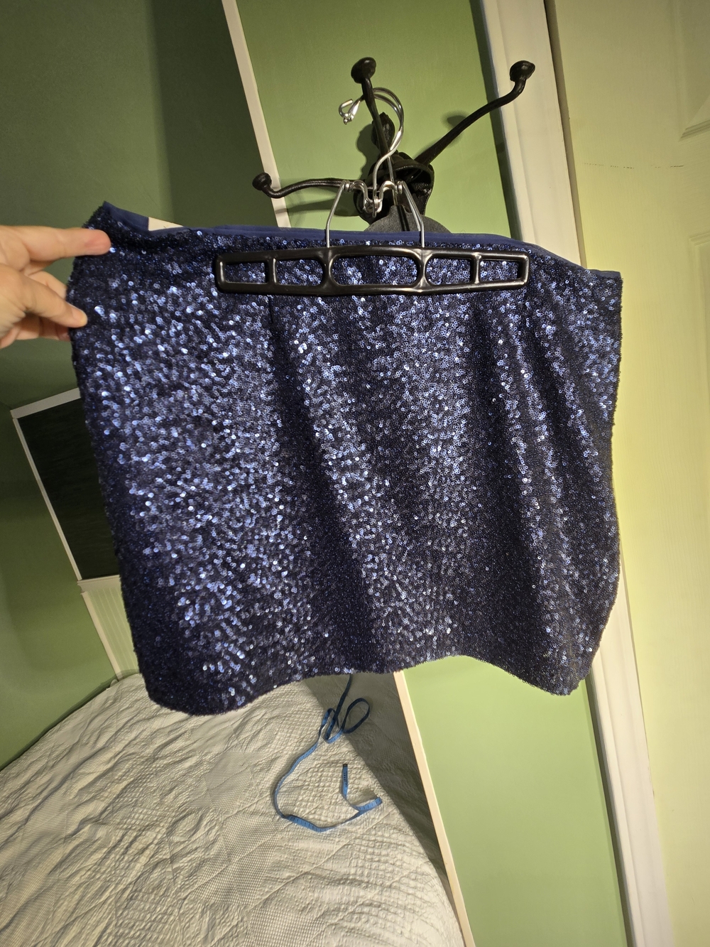 GAP Navy Sequin Mini Skirt